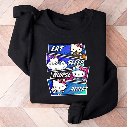 Eat Sleep Nurse Repeat Sweatshirt