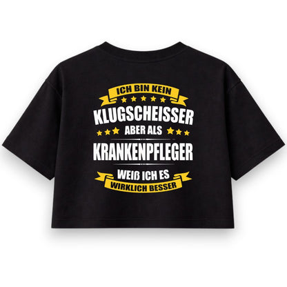 Kein Klugscheißer Oversize Crop Top